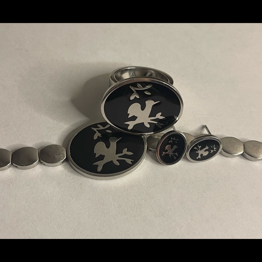 Swatch Bijoux 3 pieces set - rare tree home collection ring bracelet earrings
